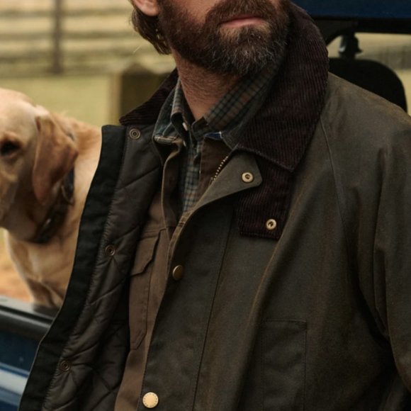 BARBOUR STRATFORD WAX JACKET in Olive MSRP$460 Rare Find - Picture 9 of 9